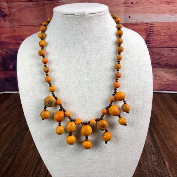 FINAL SALE: Marigold Açaí Chandelier Necklace - Picture 4 of 4